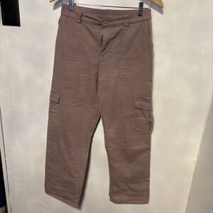 Lepunuo Womens Size M (Measure 28X29.5) Mauve Loose Fit Cargo Pants